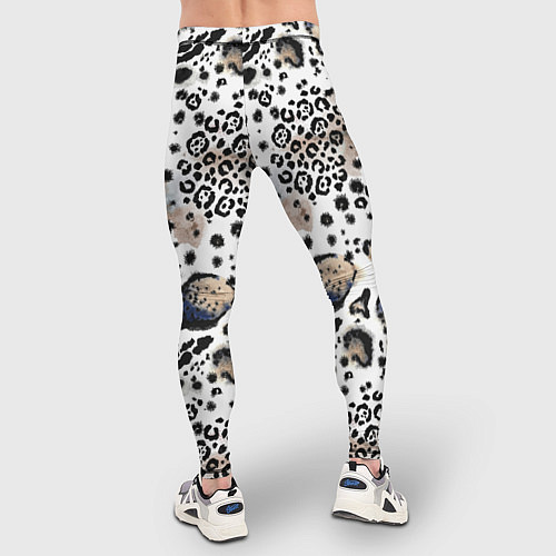 Мужские тайтсы Пятна леопарда абстрактные / 3D-принт – фото 4