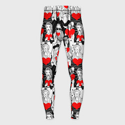 Тайтсы мужские Девушки держат сердца, цвет: 3D-принт