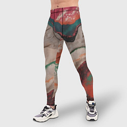 Тайтсы мужские Абстракция из бумаги и краски, цвет: 3D-принт — фото 2