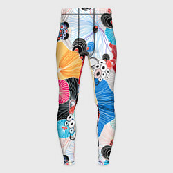 Тайтсы мужские Цветы - абстрактные узоры, цвет: 3D-принт