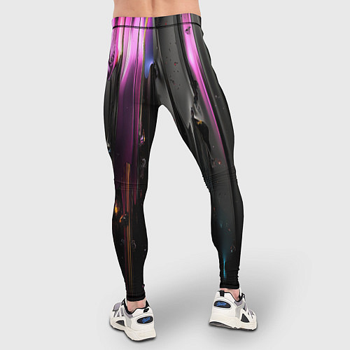 Мужские тайтсы Разноцветная рельефная краска текстура / 3D-принт – фото 4