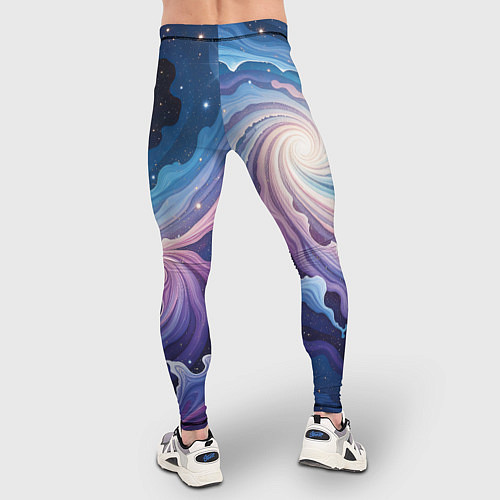 Мужские тайтсы Космическая волна / 3D-принт – фото 4