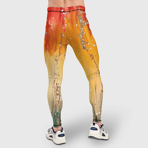 Мужские тайтсы Красочная текстура с блестяшками / 3D-принт – фото 4