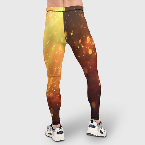 Мужские тайтсы Золотая блестящая текстура / 3D-принт – фото 4