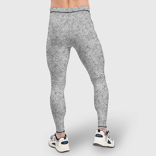 Мужские тайтсы Текстура в тонкую полоску серый / 3D-принт – фото 4