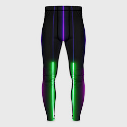Тайтсы мужские Color Purple green pink, цвет: 3D-принт