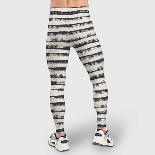 Мужские тайтсы Тёмные полосы на светлом / 3D-принт – фото 4