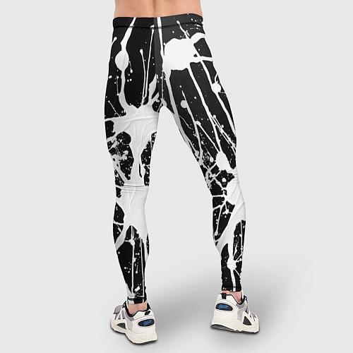 Мужские тайтсы Брызги белой краски / 3D-принт – фото 4
