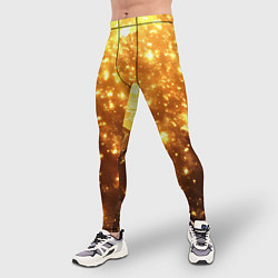 Тайтсы мужские Золотые блестки потертая текстура, цвет: 3D-принт — фото 2