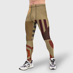 Тайтсы мужские Геометрические фигуры 2025, цвет: 3D-принт — фото 2
