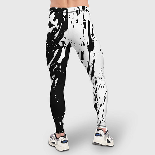 Мужские тайтсы Mercedes краски текстура / 3D-принт – фото 4