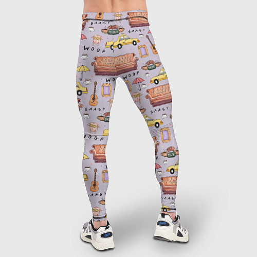 Мужские тайтсы Друзья - паттерн / 3D-принт – фото 4