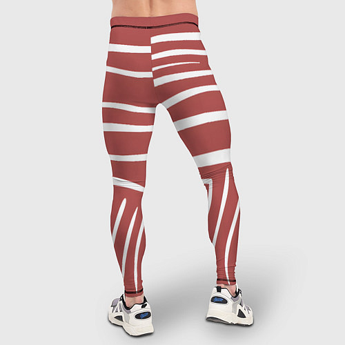 Мужские тайтсы Полоски красной зебры / 3D-принт – фото 4