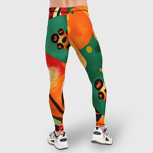 Мужские тайтсы Анималистичный африканский паттерн / 3D-принт – фото 4