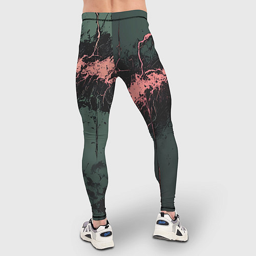 Мужские тайтсы Гранж потертая текстура / 3D-принт – фото 4