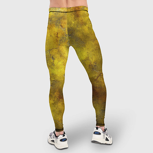 Мужские тайтсы Золотая ржавая текстура / 3D-принт – фото 4