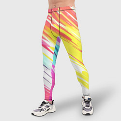 Тайтсы мужские Брызги краски на белом фоне, цвет: 3D-принт — фото 2