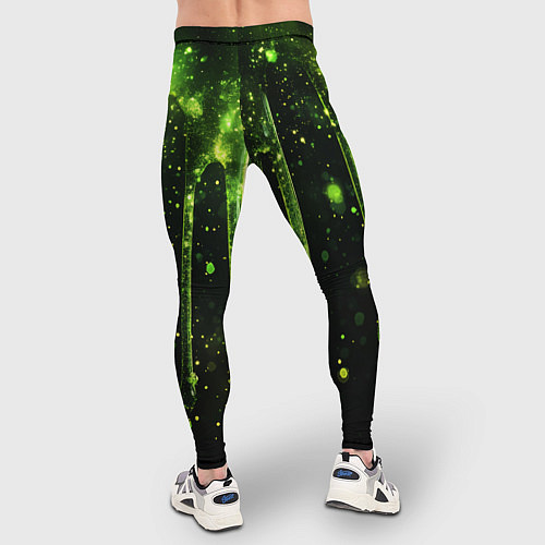 Мужские тайтсы Зеленая объемная слизь / 3D-принт – фото 4