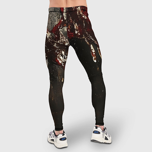 Мужские тайтсы Стекающий мед - текстура / 3D-принт – фото 4