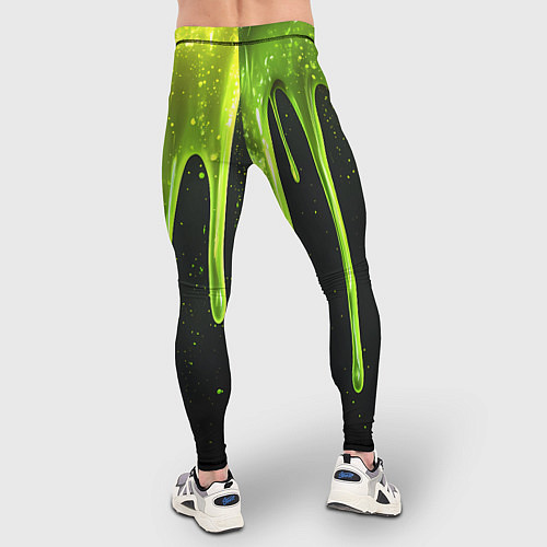 Мужские тайтсы Слизь зеленая текстура / 3D-принт – фото 4