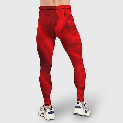 Мужские тайтсы Красный камень абстракция / 3D-принт – фото 4