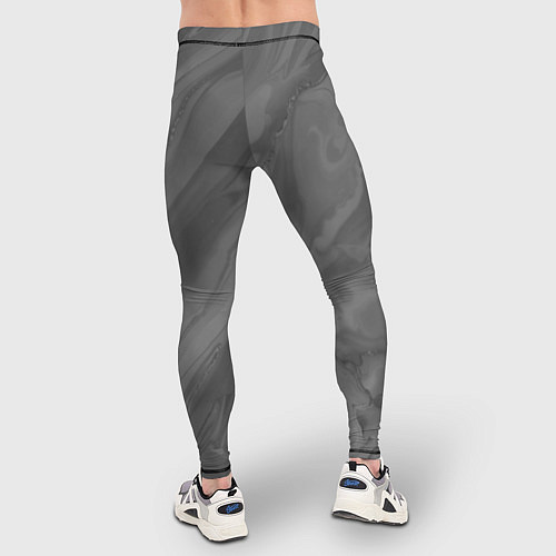 Мужские тайтсы Серая текстура каменная мрамор / 3D-принт – фото 4