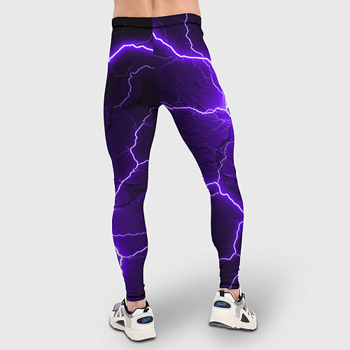 Мужские тайтсы Color purple black / 3D-принт – фото 4