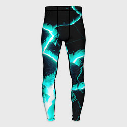 Мужские тайтсы Color light blue black