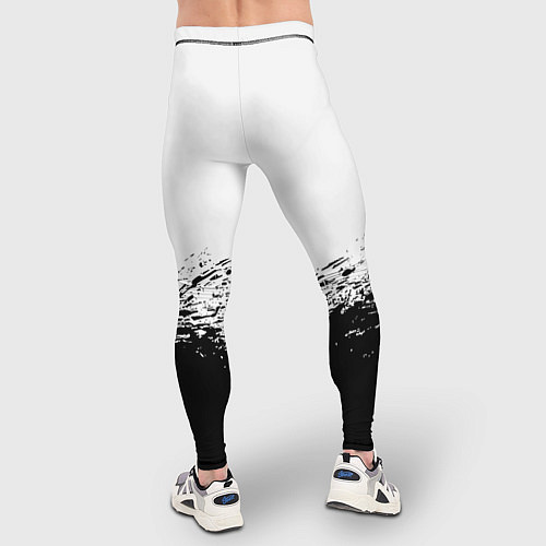 Мужские тайтсы Россия черно белые краски / 3D-принт – фото 4