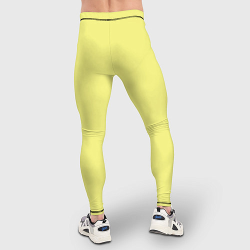 Мужские тайтсы Сливочно жёлтый цвет / 3D-принт – фото 4