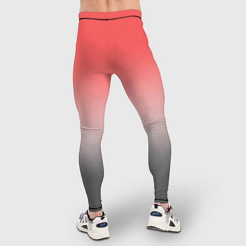 Мужские тайтсы Бледный красно-серый градиент / 3D-принт – фото 4