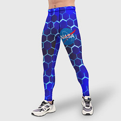 Тайтсы мужские Nasa голубая броня, цвет: 3D-принт — фото 2