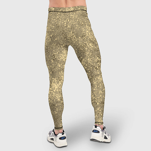 Мужские тайтсы Песочный жёлтый текстура напыление / 3D-принт – фото 4