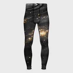 Мужские тайтсы Черная текстура с золотинками