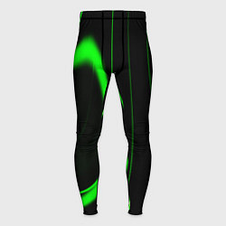 Тайтсы мужские Color green light green black, цвет: 3D-принт