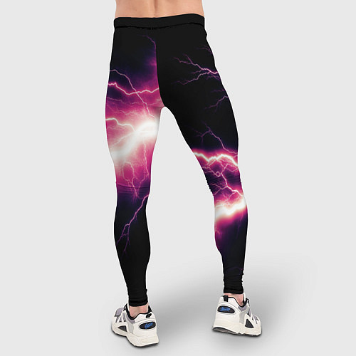 Мужские тайтсы Lightning pink / 3D-принт – фото 4