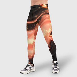 Тайтсы мужские Персиковая волна текстура, цвет: 3D-принт — фото 2