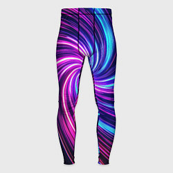Тайтсы мужские Неоновый вихрь из светящихся линий, цвет: 3D-принт