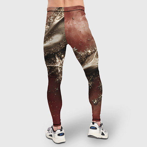 Мужские тайтсы Волнистая объемная волна на текстуре / 3D-принт – фото 4