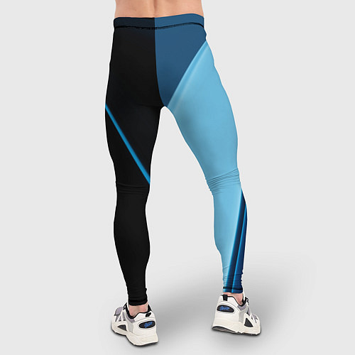 Мужские тайтсы Black blue / 3D-принт – фото 4