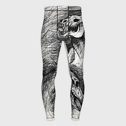 Тайтсы мужские Черепа лошадей, цвет: 3D-принт