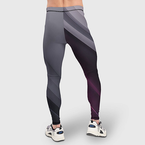 Мужские тайтсы Color black grey / 3D-принт – фото 4