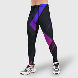 Тайтсы мужские Color black line, цвет: 3D-принт — фото 2
