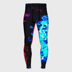 Тайтсы мужские Розовый и голубой огонь битва, цвет: 3D-принт