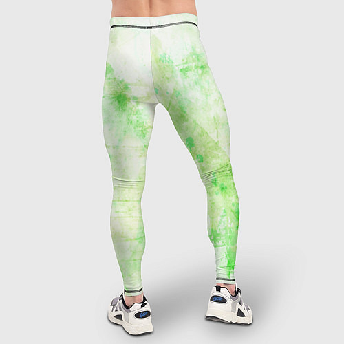 Мужские тайтсы Абстракция - light green atom / 3D-принт – фото 4