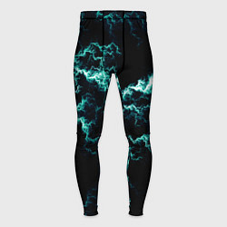 Мужские тайтсы Lightning light blue glow