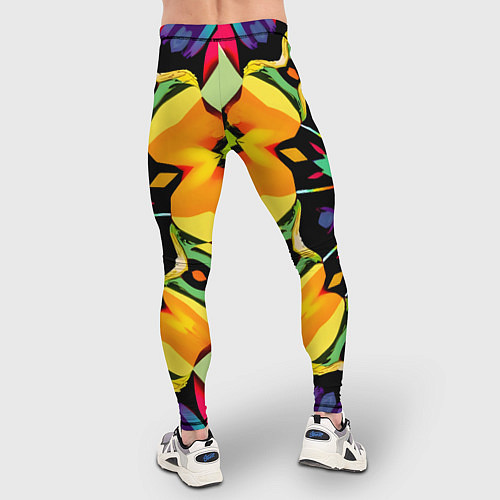 Мужские тайтсы Салатовый калейдоскоп / 3D-принт – фото 4