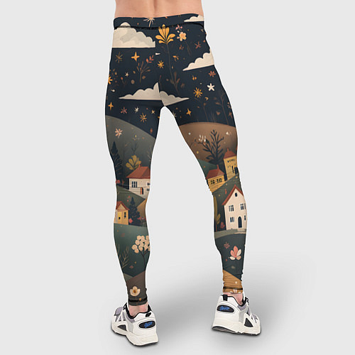 Мужские тайтсы Сказочный городок / 3D-принт – фото 4