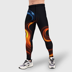 Тайтсы мужские The color is fire orange, цвет: 3D-принт — фото 2