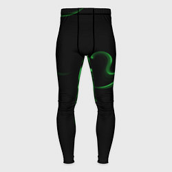 Тайтсы мужские Color green abstraction, цвет: 3D-принт